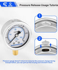 Low Pressure Glycerin Filled Pressure Gauge 0 To 30 Psi KPa 304 Stainless Steel Case One Quarter Inch NPT Lead Free Usage Guide