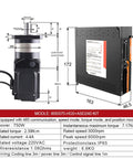 Built Tough 750W Ac Servo Motor With Asd275 Drive And Planetary Gearbox visible with specifications and dimensions for industrial automation.