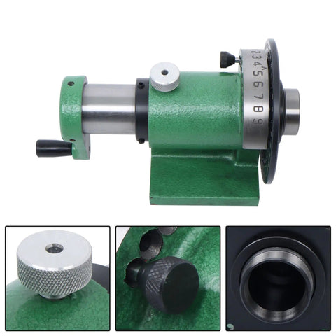 Heavy-Duty 36 Hole Spin Index Fixture For Precise Drilling And Milling One And One-Eighth Inch Collet Rock-Solid Iron Construction Workshop-Grade Indexing Jig With Smooth Operation And Long-Lasting Durability, green iron body
