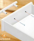 Installation guide for 20 Pack White Kitchen Cabinet Pulls 3-3/4 Inch Euro Style T Bar Handles showing screw alignment.