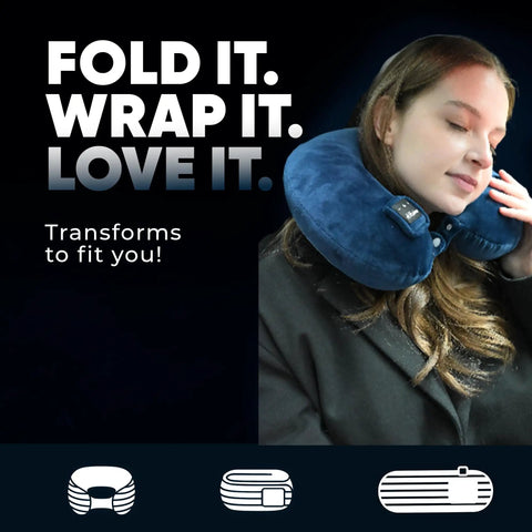 Bluetooth U Shaped Neck Pillow With Built In Speaker And Memory Foam For Airplane Bus Train Car Office And Outdoor Camping