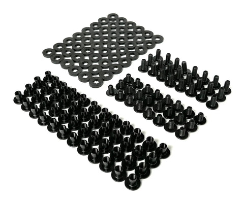Straight Up Go To Tactical Fastener Kit Packing Rock Solid Chicago Screws In Assorted 144 Piece Set with rubber washers and screws.