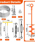 4 Pack 18 Inch Fully Welded Ground Anchors Kit With One Eighth Inch Galvanized Cable for heavy-duty high wind outdoor use.