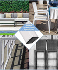 8 Pack One And Three Quarter Inch Square Plastic Plugs End Caps For Square Tubing Posts on outdoor furniture