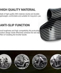 Motorcycle Cruise Assist Handles Throttle Mount Cruise Lever Rocker Switch Universal Carbon Fiber Black 2 Pack close-up of anti-slip grip