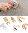 Six Piece Oscillating Saw Blade Set With Diamond Cemented Carbide Blades For Ceramics Tile Concrete Polishing DIY Friendly