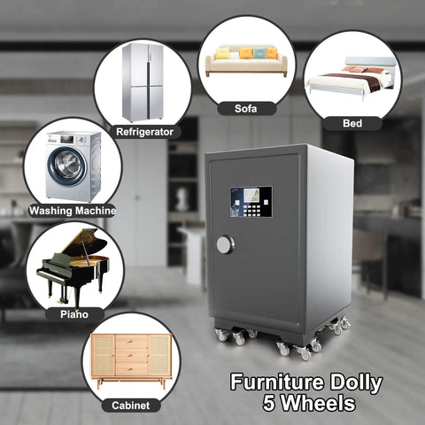 Kick Ass Heavy Duty Furniture Movers And Sliders Kit With 5 Wheel Dollies for moving refrigerators, sofas, and appliances.