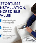 Man installing Flush Valve Seal Kit No Fuss Durable Rubber And Heavy Duty Toilet Gasket for Quick 3 Minute Install and Replacement Fits Kohler