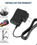 5V 0.6A AC DC Adapter Charger 3.5x1.35mm Plug For TP-Link TO50060-2B1 Power Supply, black with cable details
