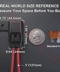 Real-world size reference image for Kick Butt Heavy Duty 12 AWG Tinned Copper Wire Kit with Inline Fuse Holder Waterproof 12V.