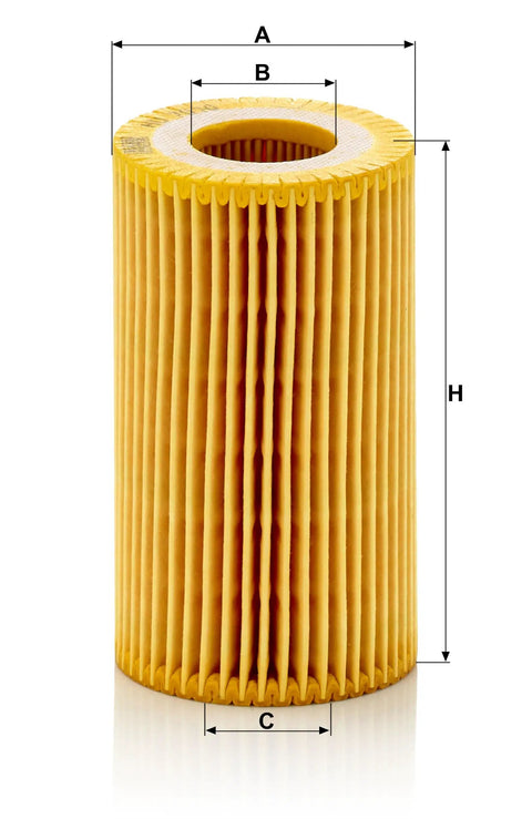 HU 7010 Z Cartridge Oil Filter Replacement For Mercedes Sprinter 2500 3500 3500XD showing dimensions