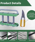 Sheet Metal Bending Tool For 0-90 Degree Bends In Steel, Aluminum, And Copper with wear-resistant V-groove roller and scissors