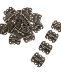 Mini Butterfly Hinges With Decorative Engraved Pattern For Jewelry Boxes, 20 PCs Vintage Bronze Zinc Alloy Small Hinges