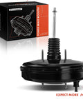 Heavy Duty Vacuum Brake Booster For Toyota Tacoma 2005 2008 2.7L 4.0L V6 Direct Fit Replacement, black steel unit, side view.