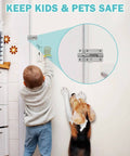 Heavy Duty Door Slide Latch Lock 3 Inch Barrel Bolt Built From Solid Steel For Maximum Privacy And Security, shown on door