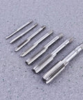 7 Piece Steel Screw Tap Set For Metalworking And DIY Projects, Heavy Duty HSS taps for metal threads