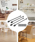 Heavy Duty Metal Table Legs For Dining Tables And Desks 4 Pack Folding Anti Scratch Rustproof Support Space Saving Design