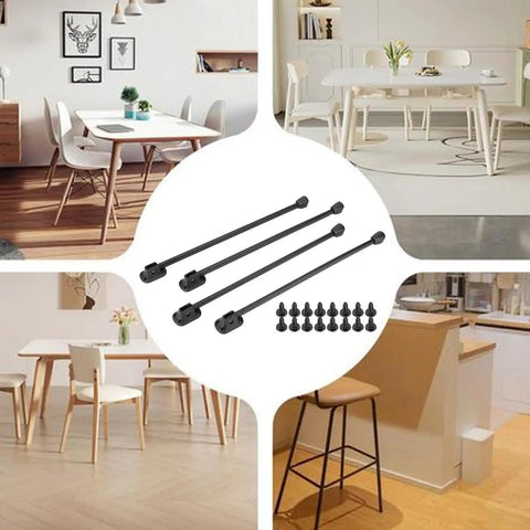 Heavy Duty Metal Table Legs For Dining Tables And Desks 4 Pack Folding Anti Scratch Rustproof Support Space Saving Design