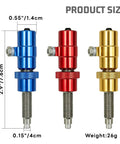 Adjustable Magnetic Arrow Rest And Cushion Plunger For Bows Featuring Slick Aluminum Rebound Mechanics For Zero Drag Accuracy Left Or Right Hand Setup To Nail Your Shots Dead Center, showing blue, red, and gold models.