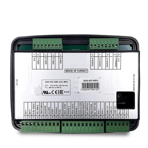 Genset Controller Auto Generator Control Panel For One Phase Systems With Phase Angle Control Designed For Reliable Startup And Smooth Power Management DKG517 DKG105 D300 D500 1 Piece Plug N Play Ready, front view