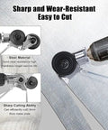 Heavy Duty Drill Attachment Metal Cutter Nibbler Tool For Sheet Metal Work, close-up of steel cutting head and drill