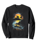 Island Vibes Hawaii Inspired Outrigger Canoe Ocean Journey Sweatshirt For Men And Women Black 8.5 Oz Classic Fit Cozy Travel Resort Gear