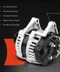 Alternator For Chevrolet Sonic 2012 2013 2014 2015 2016 2017 2018 L4 1.8L 12V 100A Clockwise Rotation 6 Groove Pulley New Replacement