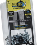 Self Drilling Drywall Anchors Set 75 Pack Holds Up To Fifty Pounds In Drywall And Two Hundred Pounds In Concrete packaging.