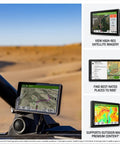 Mounted Rugged 8 Inch Touchscreen Powersport GPS Navigator For Off Road SxS Rides With 10 Hz GPS, Fast Processor, IP67 Durability display