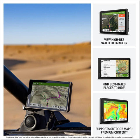 Mounted Rugged 8 Inch Touchscreen Powersport GPS Navigator For Off Road SxS Rides With 10 Hz GPS, Fast Processor, IP67 Durability display