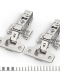 Heavy Duty Soft Close Concealed Cabinet Hinges 10 Pack Partial Overlay 105 Degree 3D Adjustable Clip On Satin Nickel set with screws.