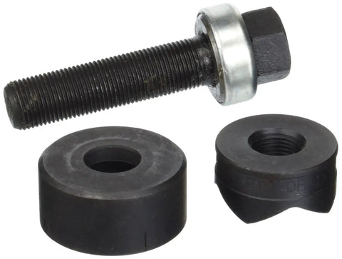 Slug-Out Mechanical Knockout Set for Three Quarters Inch Conduit With Contractor Punch Die and Drive Screw, interchangeable steel tools.