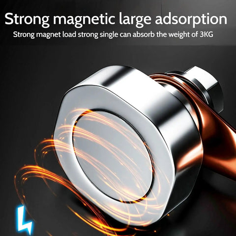 Kick Your Welding Game Up A Notch With This Sleek Magnetic Ground Clamps Tool that shows a strong magnetic clamp absorbing 3KG on a black background.