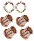 Heavy Duty King Pin Steering Knuckle Bushing Kit With Flanged Spindle Bushing Ready Drop Installation For Precedent Gas 2004 Plus Direct Swap Rock Solid Bronze Build, showing four bronze bushings.