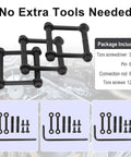 Anti Walk Rotation Pins Kit For Precision Machines And Motorcycles showing pins, screws, rods, and wrenches.