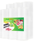 6 Pack Vacuum Sealer Bags Rolls 8x20 And 11x20 Cut To Size Heavy Duty BPA Free For All Clamp Style Machines product image