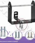 Built Tough Stainless Steel Weedeater Trim Line Spool Holder Rack With Hardware Adjustable Bracket, showing installation screws.