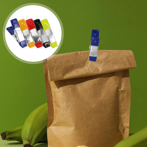 Rock Solid Metal Spring Clamps 50 Pc Assorted Set With Super Strong Jaw Grip Perfect For Woodworking Carpentry Home Repairs And Craft Projects In Red Yellow Black Blue Green Colors To Keep Stuff Stable. Metal spring clamp on paper bag