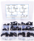 Heavy Duty Ratcheting Hose Clamp Set 6.1 To 26.1 Mm Adjustable Nylon Plastic Double Snap Grip 8 Size Kit With 68 Pieces