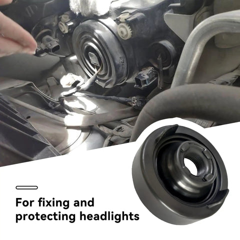 Two Pack Headlight Dust Caps For Cars Trucks And SUVs Heavy Duty Rubber Sealing Dust Covers installed in headlight socket