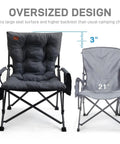 Oversized Padded Folding Camping Chair For Adults, Heavy Duty Portable Quad Chair with cushions, comparision with regular chair