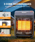 Portable Propane Cabinet Heater With 18,700 BTU, Three Temperature Settings, Tip Over Protection, suitable for outdoor use