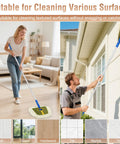 Wicked Large 15 Inch 100 Percent Cotton Wedge Dust Mop Head Replacement cleaning hardwood and wall surfaces for versatile use.