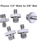 Versatile 21 Piece 1/4 Inch And 3/8 Inch Converter Screw Adapter Kit showing 5 metal adapters