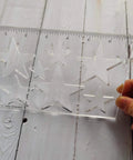 Bowtie Router Template Kit For Woodworking One Quarter Inch Thick Acrylic Jig With Star Inlay, clear laser-cut template