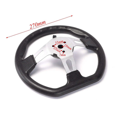 270mm steering wheel for All In One Go Kart Chassis Kit With 32 Inch Rear Live Axle And Front Steering Assembly