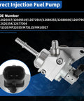 GDI High Pressure Fuel Pump HPFP For Chevrolet Silverado 1500 Tahoe Suburban GMC Sierra 1500 Yukon Direct Injection Mechanical Pump Replacement Drop In Ready Fits Cadillac Escalade 2015 2018 And Other GM V8 Models with OE Numbers listed