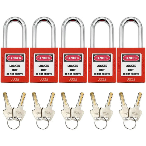 Red 30 Pack Lockout Tagout Locks Keyed Alike For Stations And Devices OSHA Safety Lockout Tagout Kit With Shared Key System