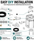 Diagram of RV Toilet Repair Kit With Closet Flange Seal And Screw For Thetford Aqua Magic Style Lite Style II Style Plus Toilets