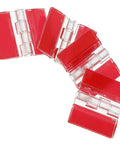 Peel And Stick Clear Acrylic Hinges Set Heavy Duty 20 Pcs, shown in red detail for cabinets and glass doors.